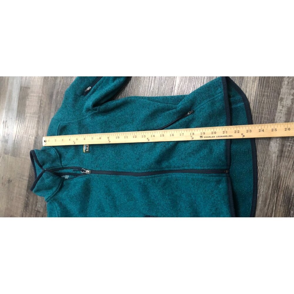 L.L. Bean Womens XS Petite Teal Blue Full Zip Fleece Jacket - Picture 7 of 7